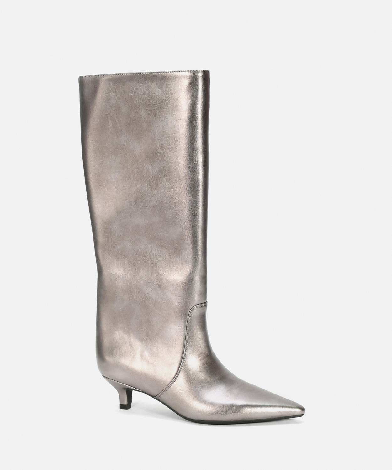 Botas altas metalizadas tac&oacute;n kitten image number null